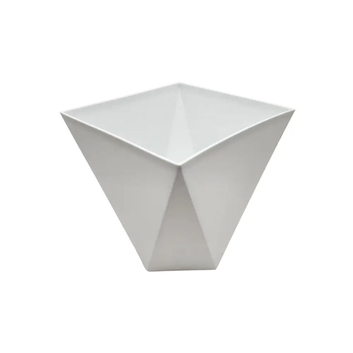 Macetero Maceta Geometrico Diseño Nordico De Plastico Blanco - Fliperex