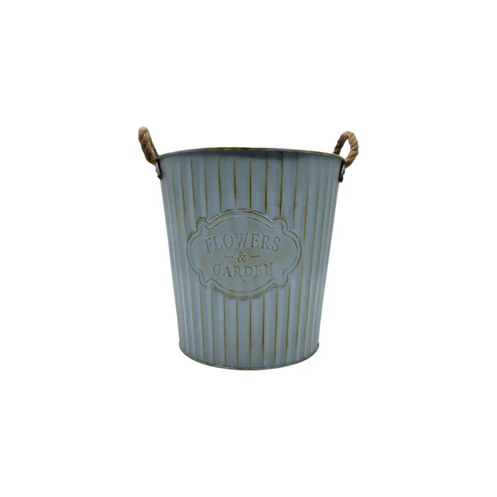 Macetero Metalico Decorativo Flowers And Garden Grande - Fliperex