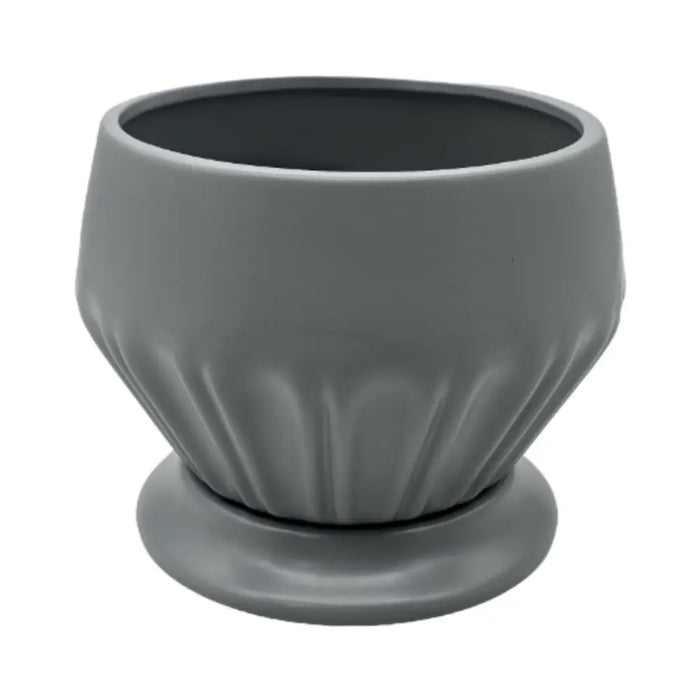 Maceteros Maceta De Ceramica Diamante Elegante Gris L - Fliperex