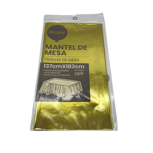Mantel Metalizado Para Mesa Decoración Cumpleaños - Fliperex