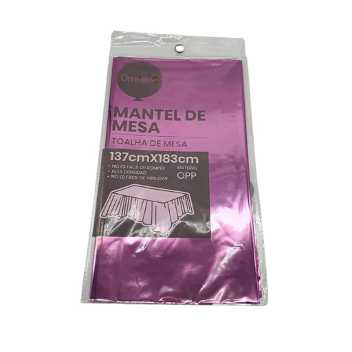 Mantel Metalizado Para Mesa Decoración Cumpleaños - Fliperex