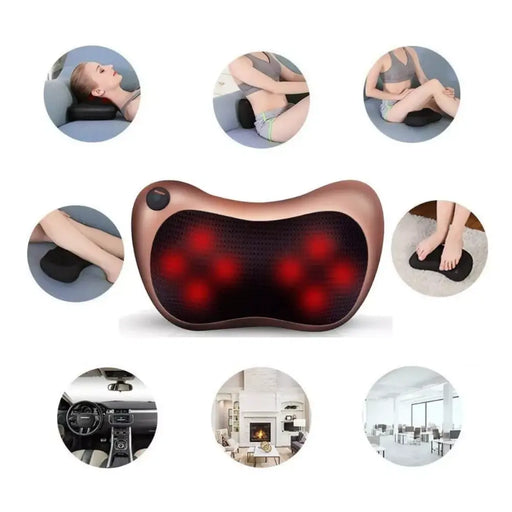 Masajeador Eléctrico Almohada Cojín Lumbar Cuello Piernas - Fliperex
