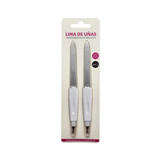 Pack 2 Limas De Uñas Metálica Con Corta Cutículas Manicure - Fliperex