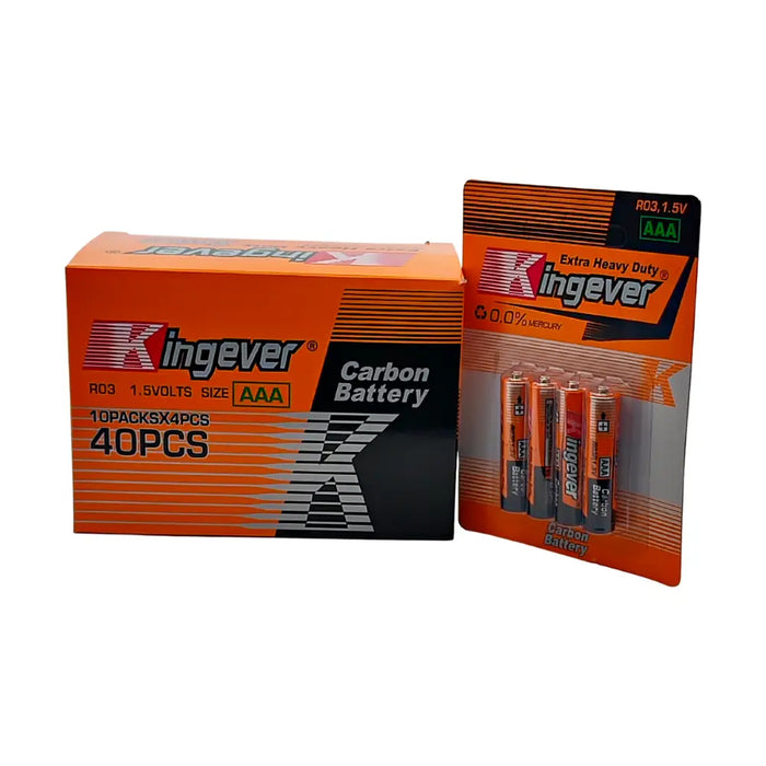 Pack Pilas Triple Aaa Kingever 40 Unidades - Fliperex