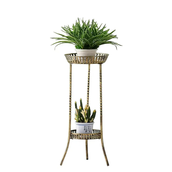 Pedestal Para Maceteros Maceta De 2 Niveles Negro Bronce - Fliperex
