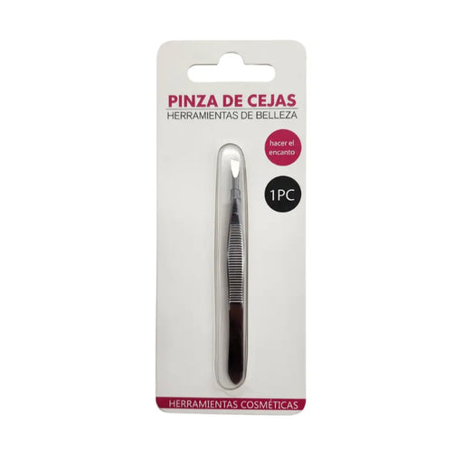 Pinza Depilación Cejas Facial Acero Inoxidable Punta Normal - Fliperex