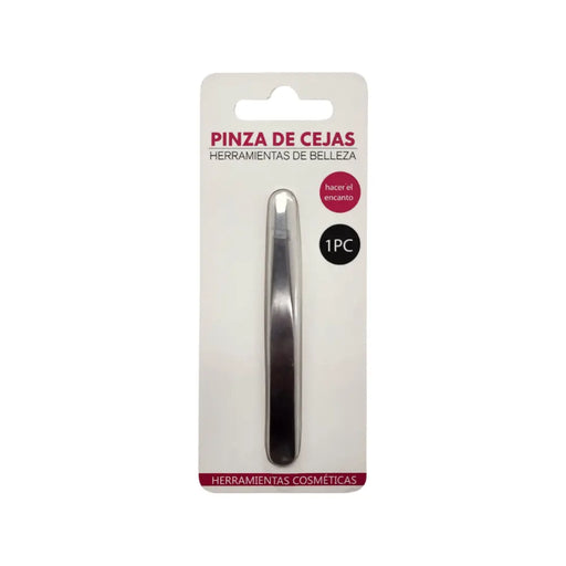 Pinza Depilación Cejas Facial Acero Inoxidable Punta Plana - Fliperex
