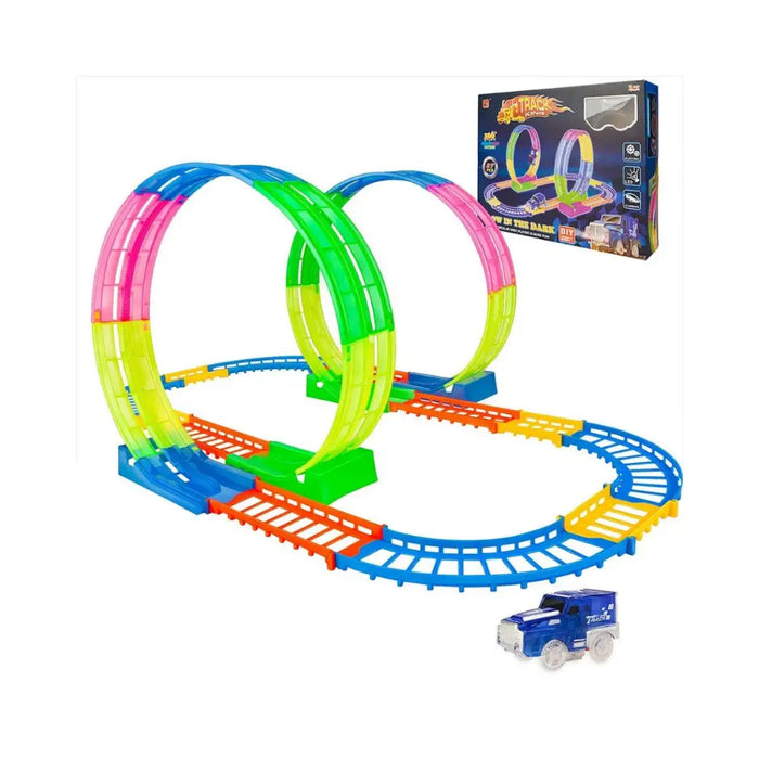 Pista De Carreras Luminosa Track King 360 Stunt Loop Grande - Fliperex