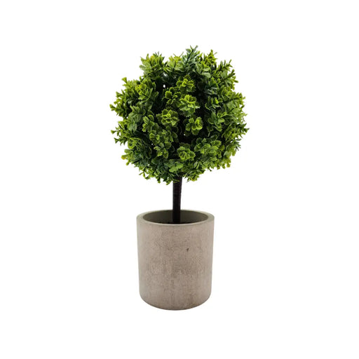 Planta Artificial Macetero Cerámica Mini Arbolito Verde - Fliperex