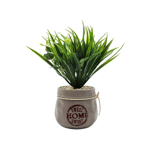 Planta Artificial Plantita Macetero Ceramica Sweet Home - Fliperex