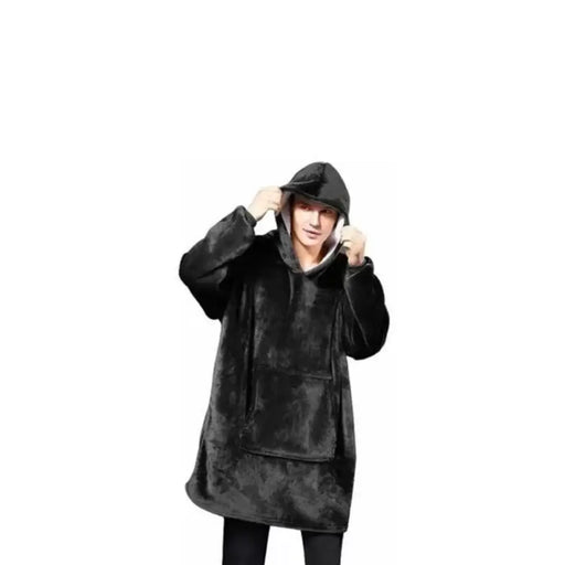 Polerón Sherpa Con Capucha Polar Frazada Con Chiporro Invierno - Fliperex