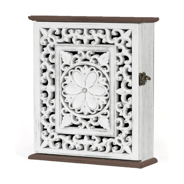Porta Llave De Madera Diseño Mandala 6 Ganchos Para Llaves - Fliperex