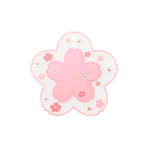 Porta Vaso Hoja De Sakura Kawaii Cute Posavasos Silicona - Fliperex