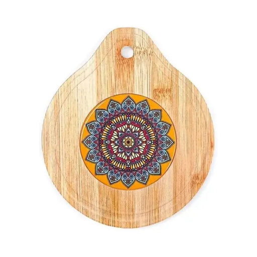 Posa Ollas Madera Con Cerámica Con Mandala Hogar Cocina - Fliperex