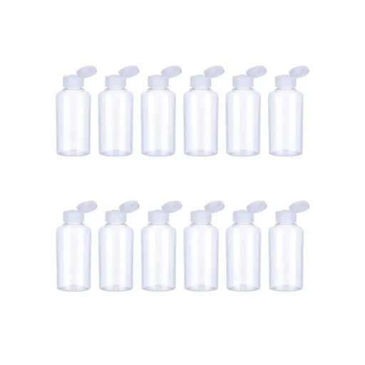 Set 12 Botella De Viaje Dispensadora 50 Ml Transparente - Fliperex