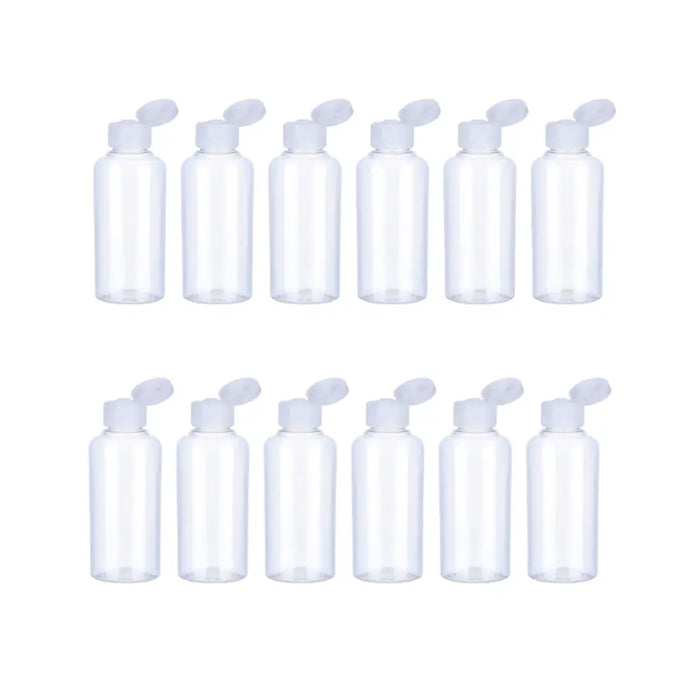 Set 12 Botella De Viaje Dispensadora 75 Ml Transparente - Fliperex