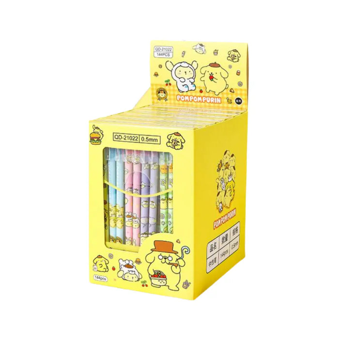 Set 12 Lapices Boligrafos Tinta Gel Negro Diseños Kawaii - Fliperex