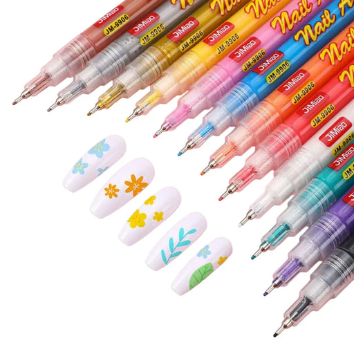 Set 12 Lapices Para Pintar Uñas De Secado Rapido Lapiz Uñas - Fliperex