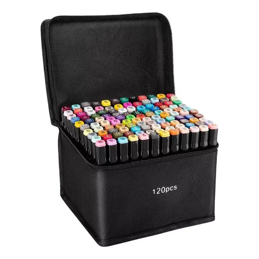 Set 120 Marcadores Doble Punta Rotuladores Plumones Touch - Fliperex