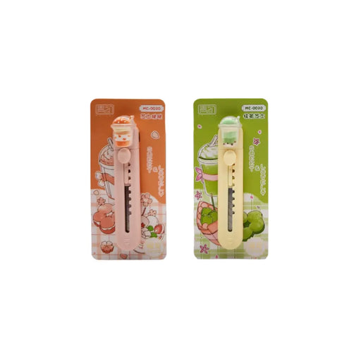 Set 2 Corta Cartón Cutter Mini Diseño Bebestible Kawaii Cute - Fliperex