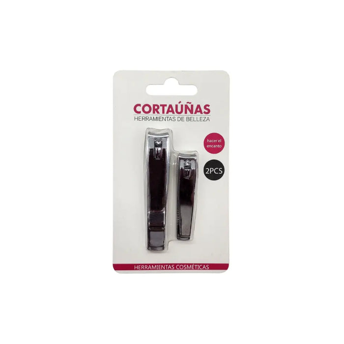 Set 2 Corta Uñas De Acero Inoxidable Grande Y Pequeño - Fliperex