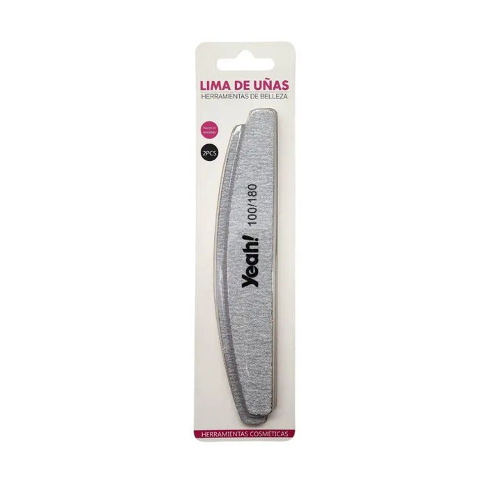 Set 2 Lima De Uñas 100/180 Forma Media Luna Para Manicura - Fliperex