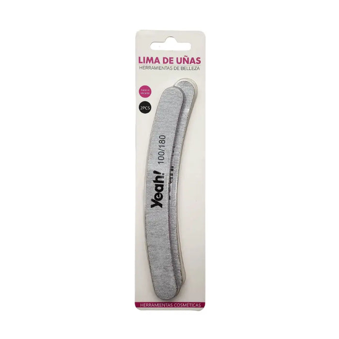 Set 2 Limas De Uñas Profesional 100/180 Forma Curvada - Fliperex