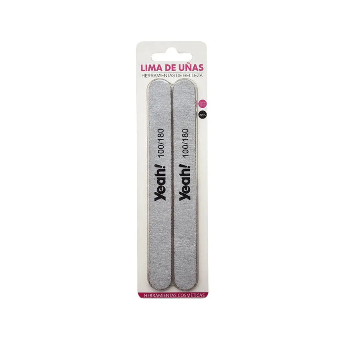 Set 2 Limas De Uñas Profesional 100/180 Forma Recta Delgada - Fliperex