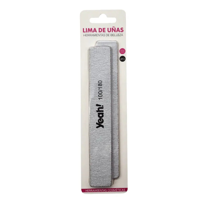 Set 2 Limas De Uñas Profesional 100/180 Forma Rectangular - Fliperex