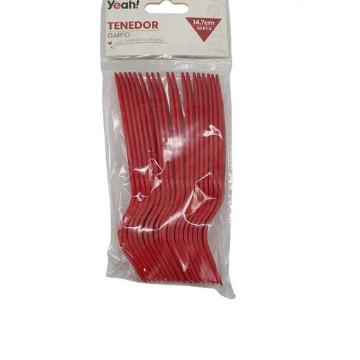 Set 20 Tenedores Plásticos Desechables Cumpleaños Fiesta - Fliperex