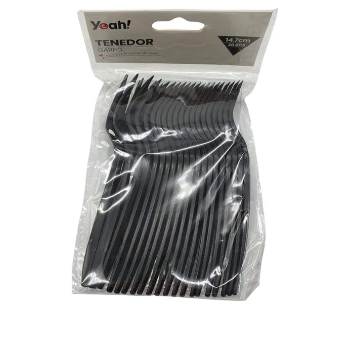 Set 20 Tenedores Plásticos Desechables Cumpleaños Fiesta - Fliperex