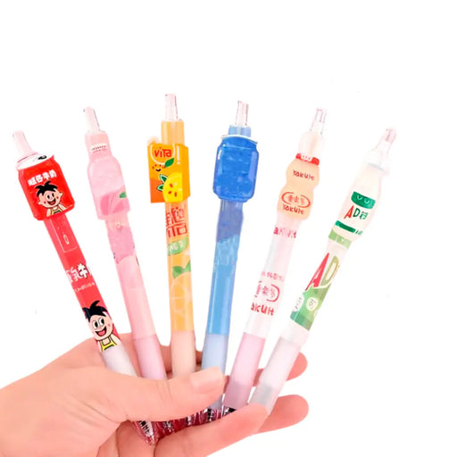 Set 3 Lápices Diseño Bebidas Bebestibles Kawaii Cute - Fliperex