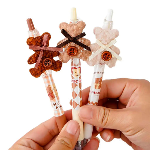 Set 3 Lápices Kawaii Cute Diseño Osito Tierno Amor - Fliperex