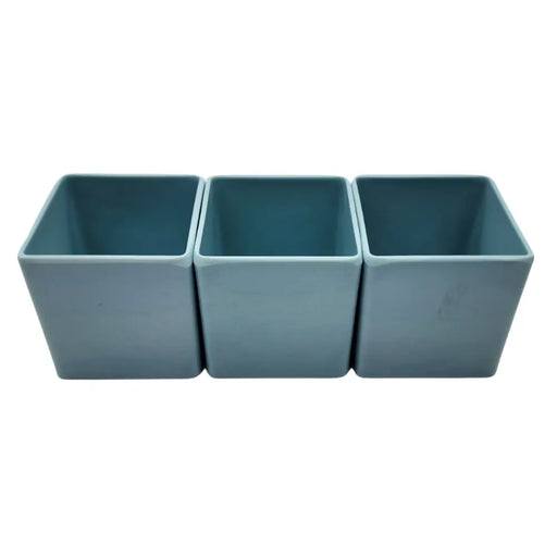Set 3 Macetero Maceta De Plastico Cuadrado Pequeño 6 X 6 Cm - Fliperex