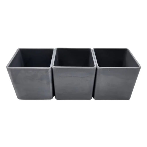 Set 3 Macetero Maceta De Plastico Cuadrado Pequeño 6 X 6 Cm - Fliperex