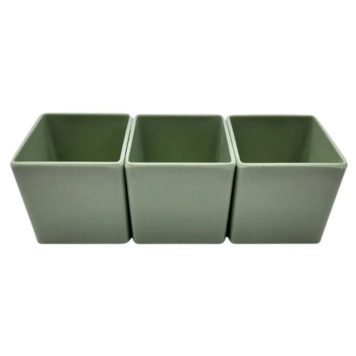 Set 3 Macetero Maceta De Plastico Cuadrado Pequeño 6 X 6 Cm - Fliperex