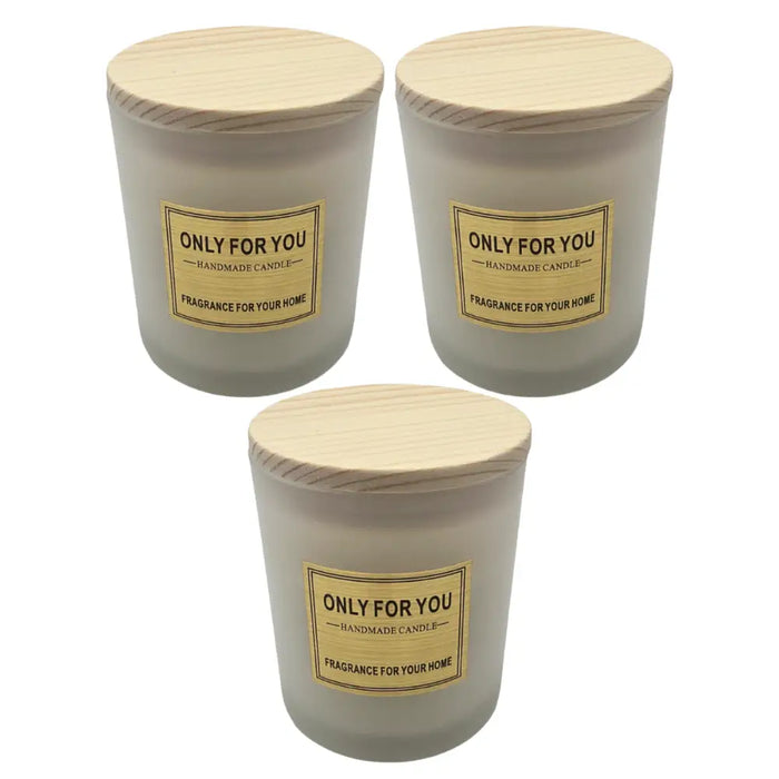 Set 3 Vela Aromatica Elegante Fragancia Duradera Vaso Blanco - Fliperex