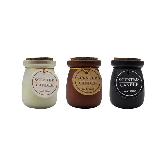 Set 3 Velas Aromatica Elegantes Neutras Fragancia Duradera - Fliperex