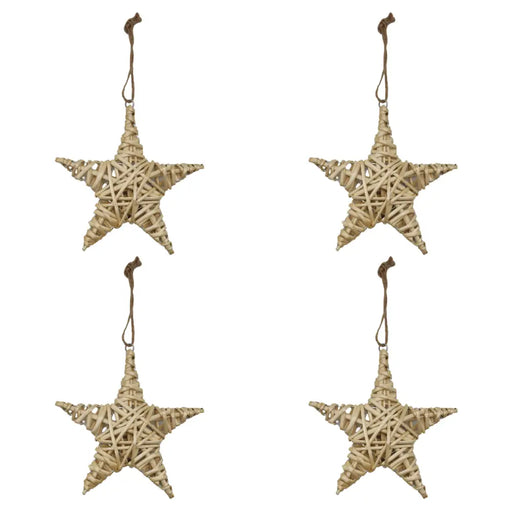 Set 4 Estrellas De Mimbre Para Decoracion Estrella Mimbre - Fliperex