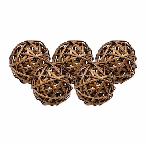 Set 5 Esferas De Mimbre Para Decoración Pelotas De Mimbre - Fliperex