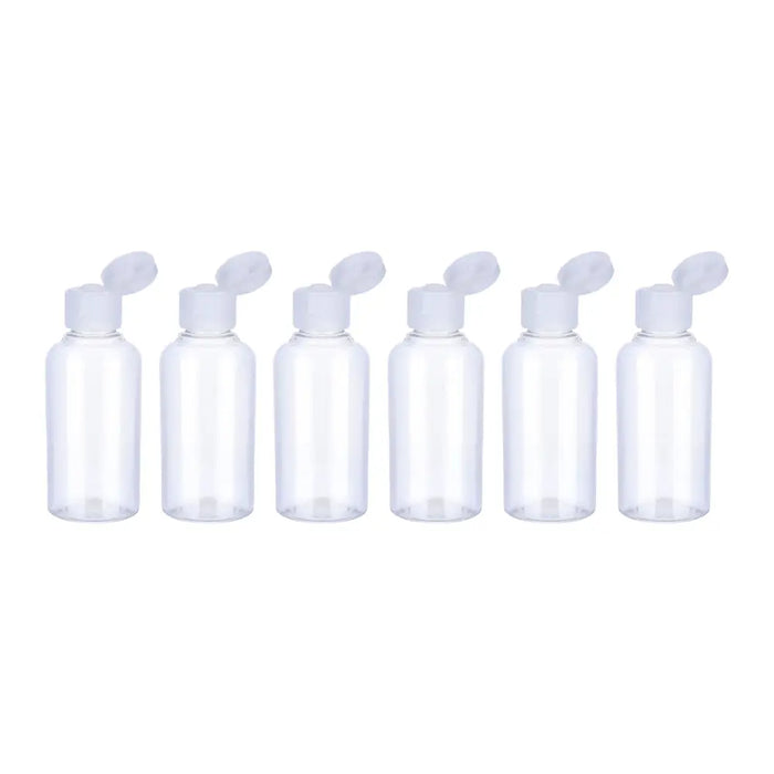 Set 6 Botella De Viaje Dispensadora 50 Ml Transparente - Fliperex