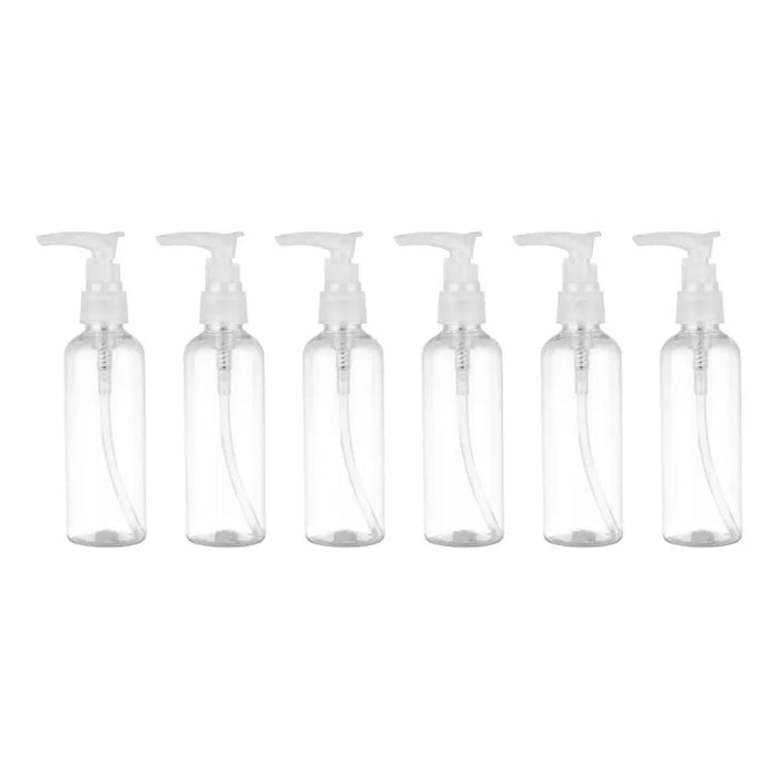 Set 6 Botella Dispensadora 100 Ml Transparente Multiuso - Fliperex