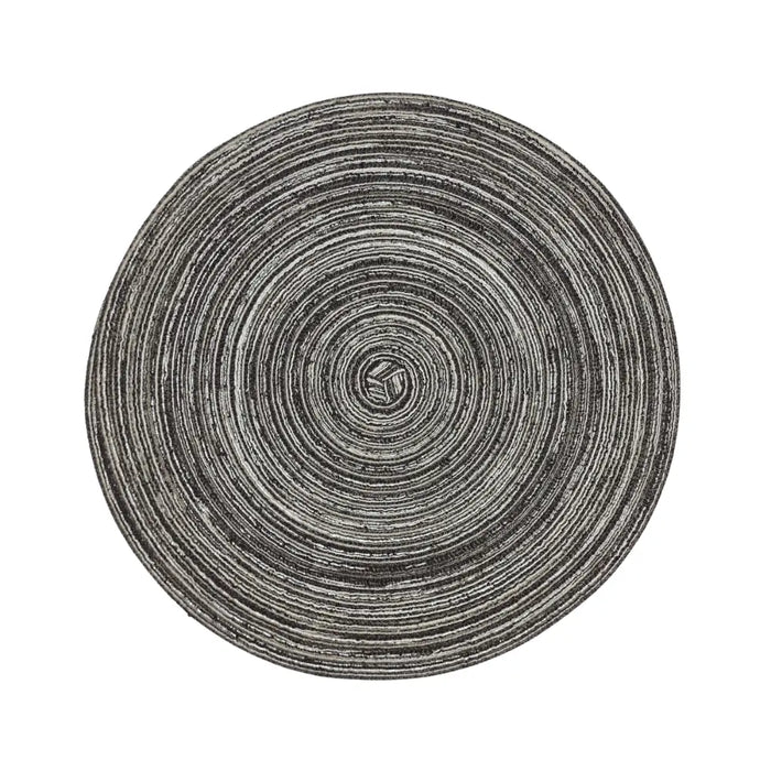 Set 6 Individuales Circulares Trenzados Color Gris - Fliperex