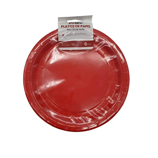 Set 6 Platos Desechables 18 Cm Colores Para Cumpleaños - Fliperex