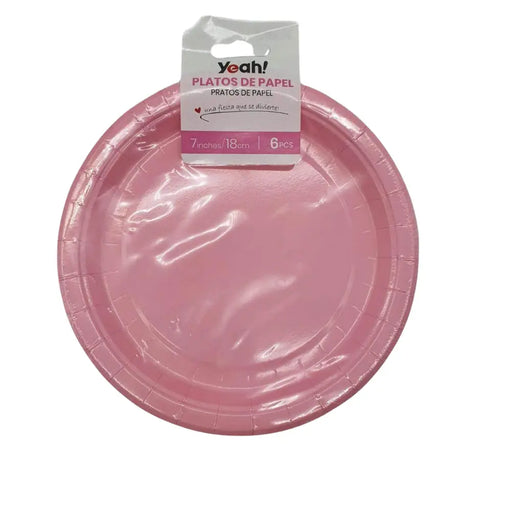 Set 6 Platos Desechables 18 Cm Colores Para Cumpleaños - Fliperex