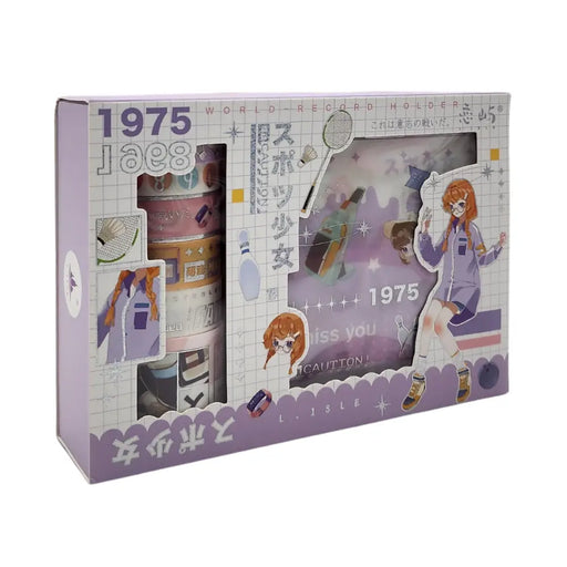 Set 6 Rollos Washitape Mas Set De Stickers Edición 1975 - Fliperex