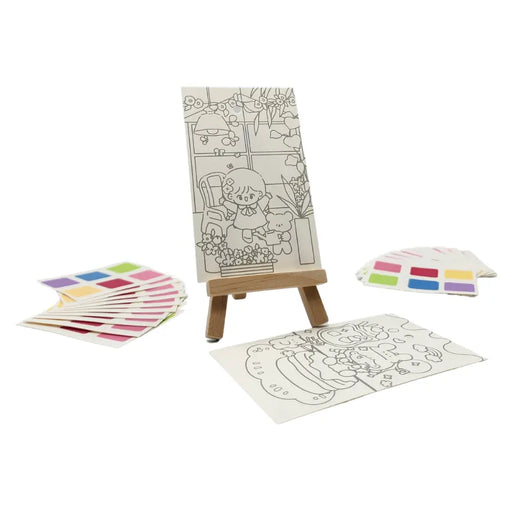 Set De Arte Para Pintar Mini Atril Con Accesorios Incluidos - Fliperex