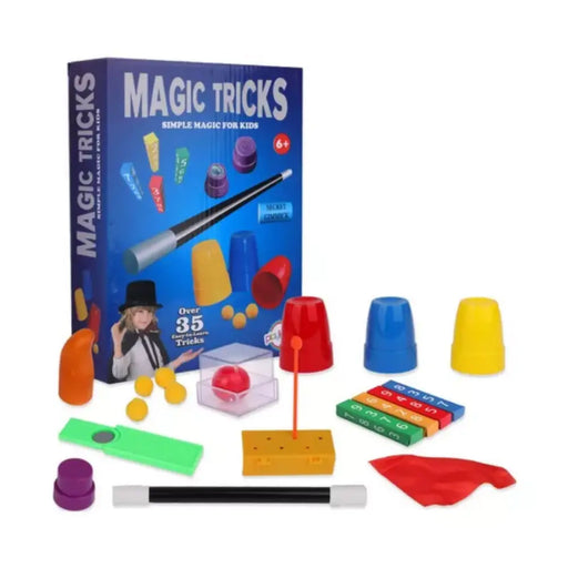 Set Juego De Magia Magic 35 Trucos De Mago Con Varita Niños - Fliperex