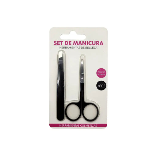 Set Manicura Tijera Para Cutícula Y Pinza Depilación - Fliperex