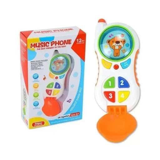 Teléfono Celular Bebe Juguete Fono Luz Sonidos Y Botones - Fliperex